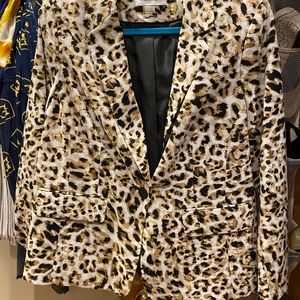 Animal print blazer